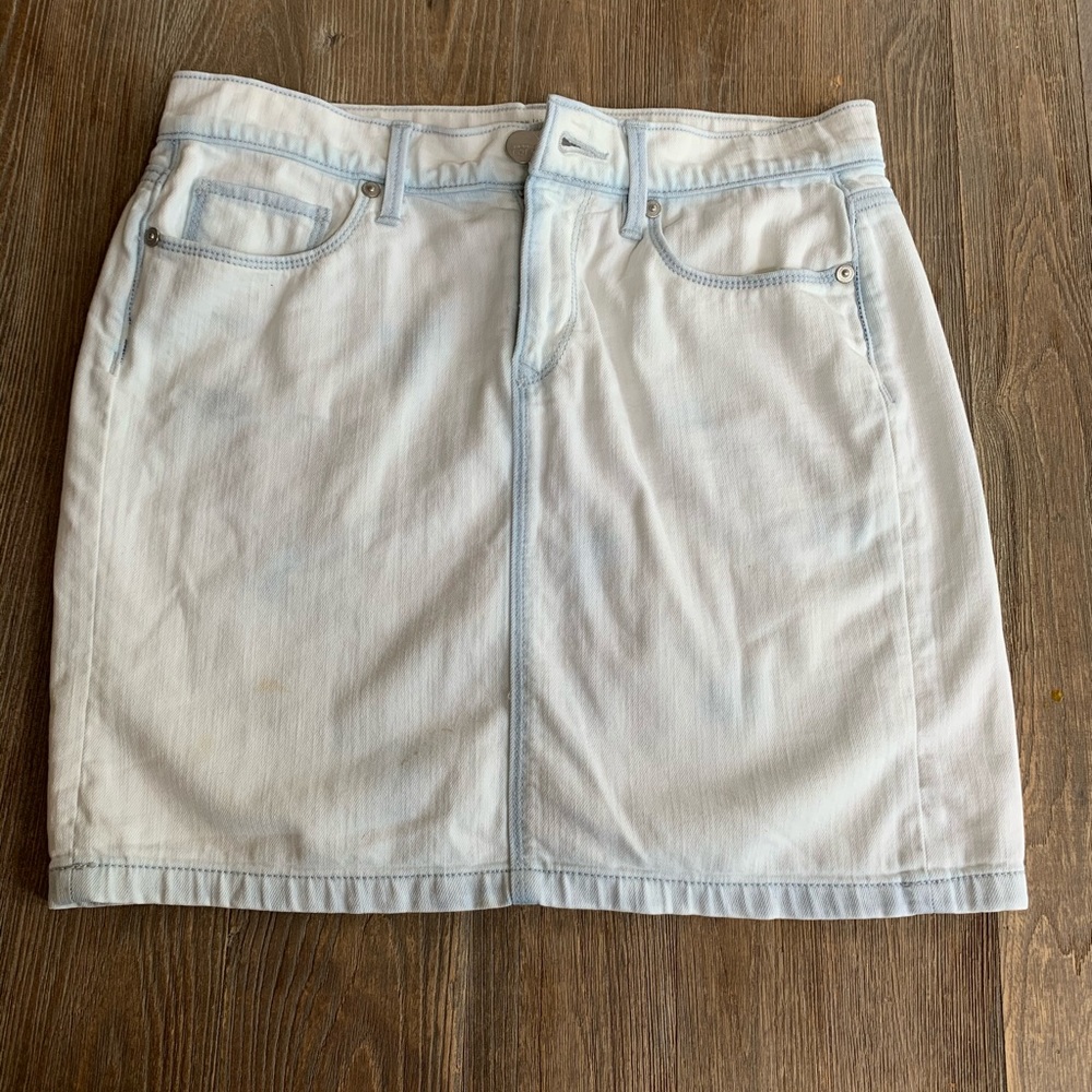 LOFT light wash denim skirt